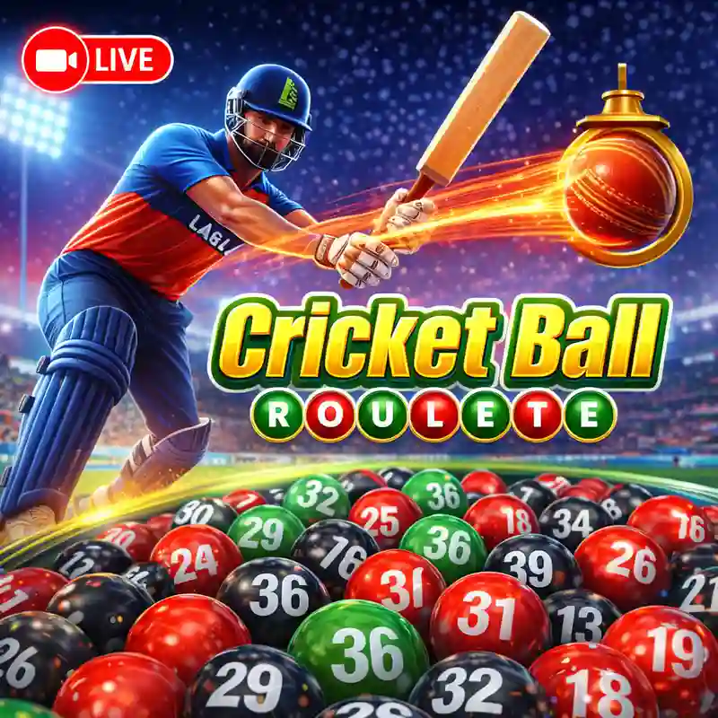 Cricket Ball Roulette online casino game at aryan bet